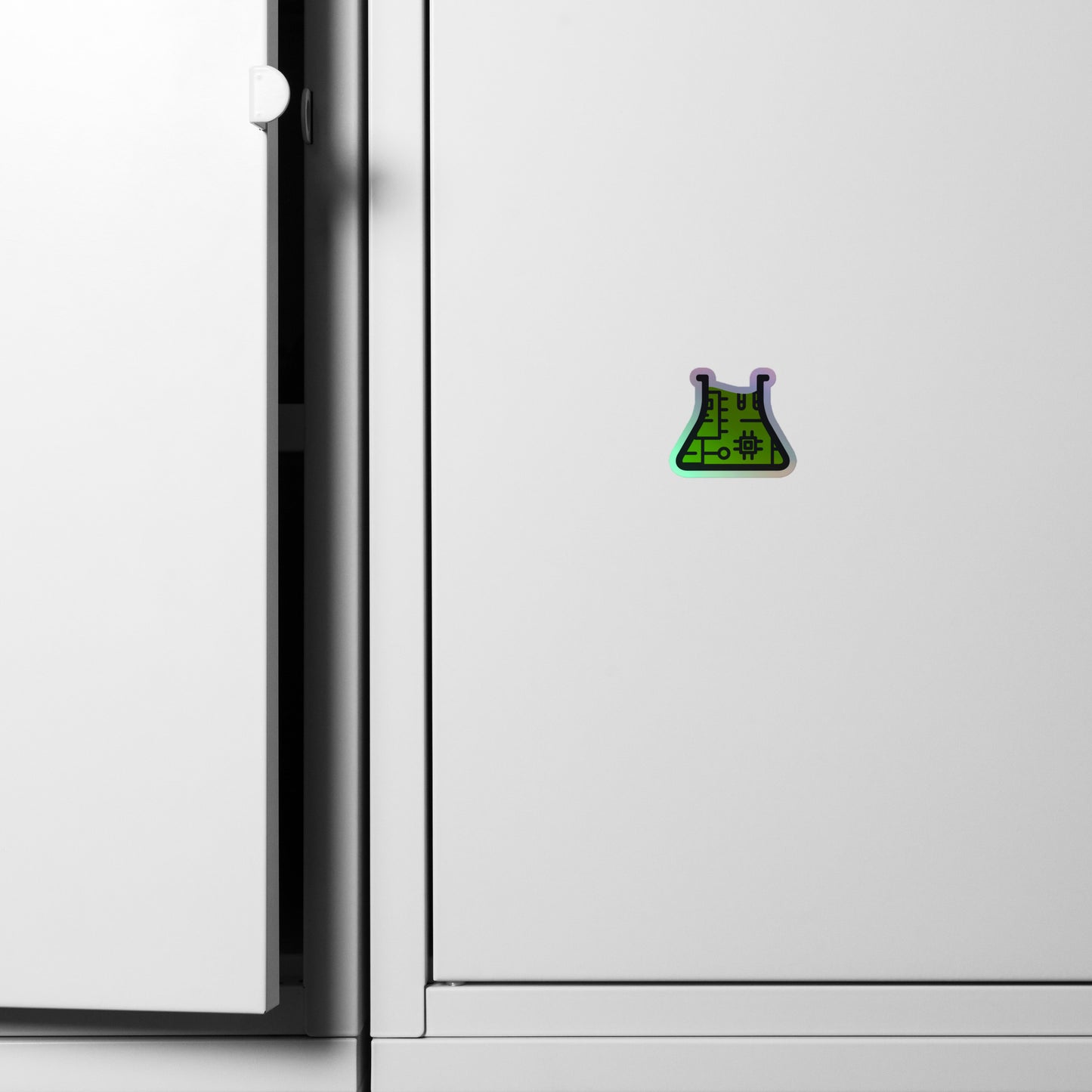 Flask Holographic Sticker