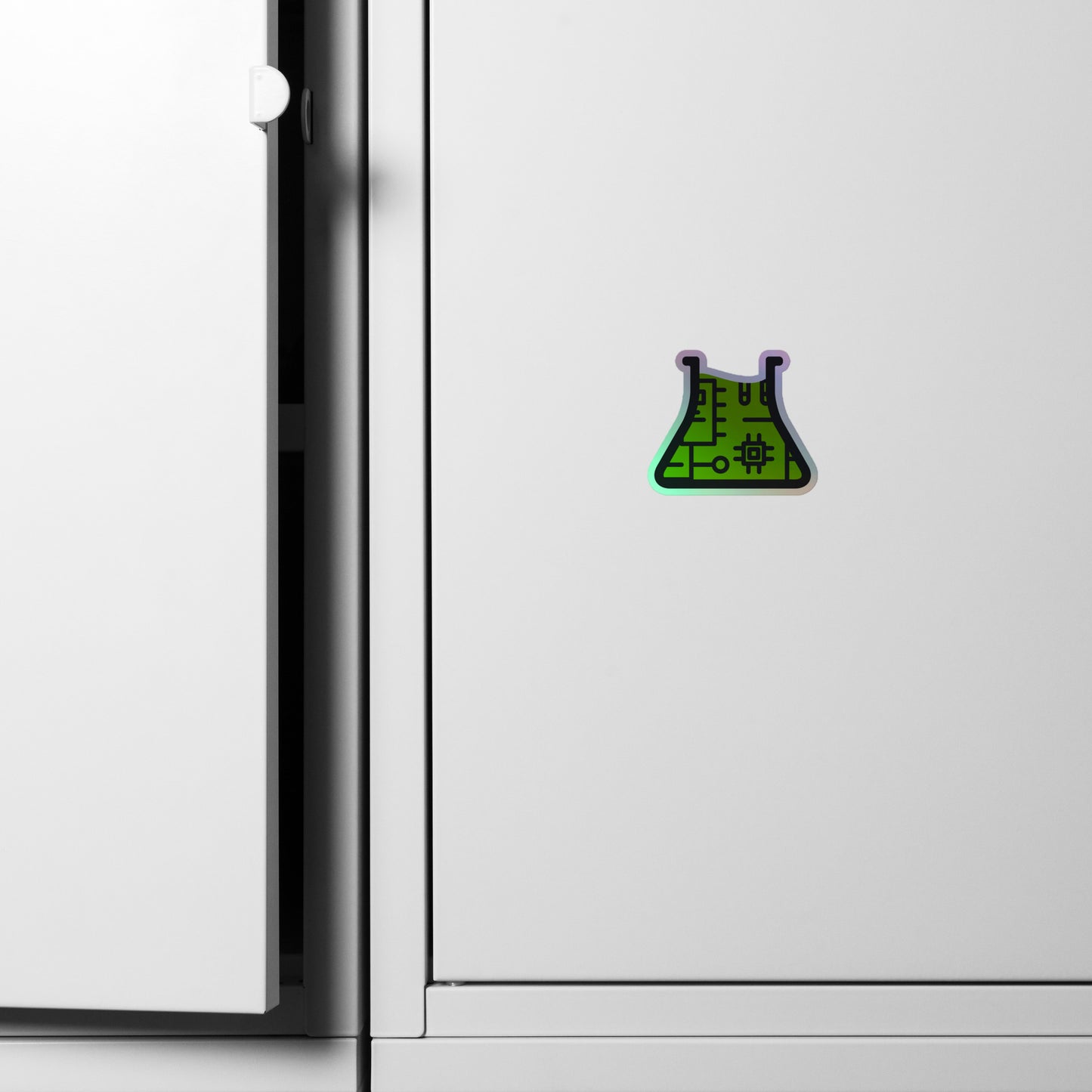 Flask Holographic Sticker