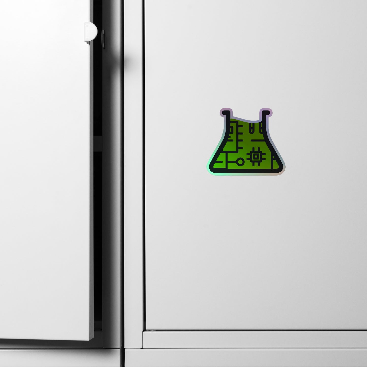 Flask Holographic Sticker